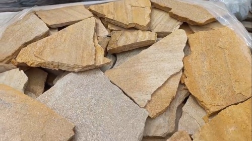 Плитняк златолит жёлтый для цоколя купить в Костроме