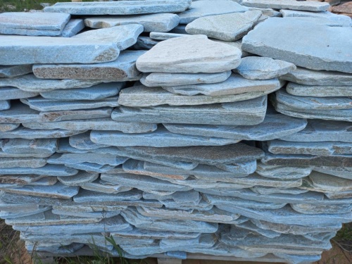 Плитняк златолит зелёный галтованный для цоколя купить в Костроме